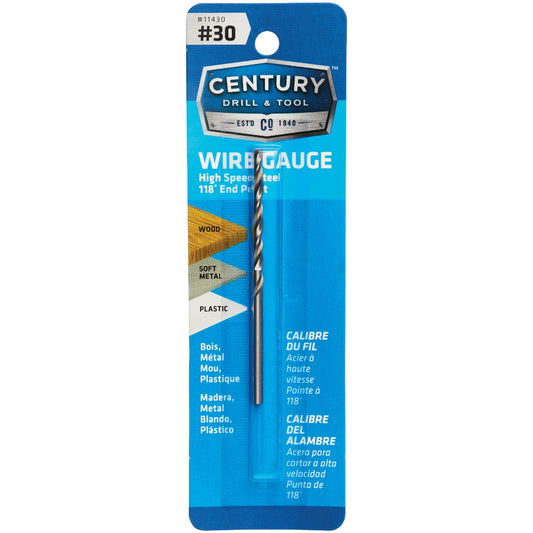 Century Drill and Tool 11430 #30 Wire Gauge Drill Bit