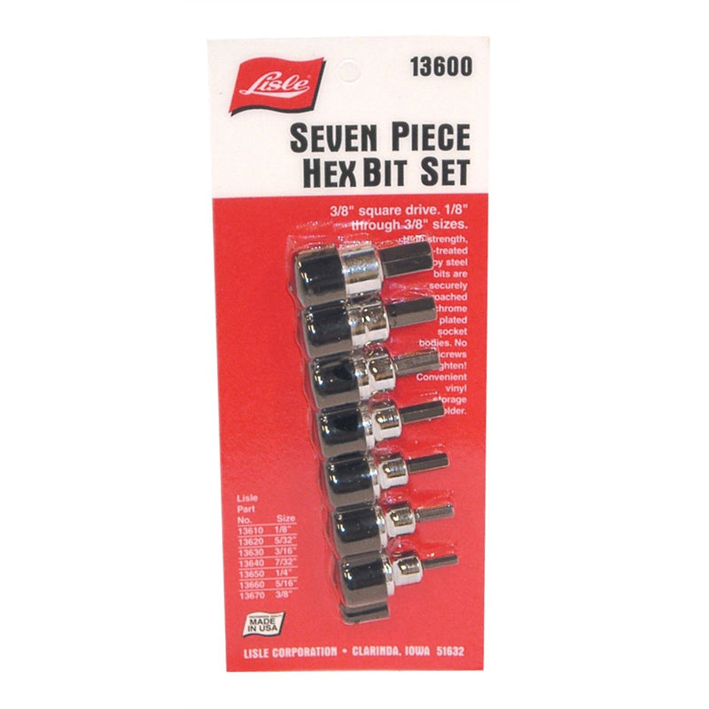 Load image into Gallery viewer, Lisle 13600 7pc 3/8&quot; Dr. Hex Bit Set
