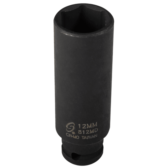 Sunex 812MD 1/4" Drive 6 Point 12mm Deep Impact Socket