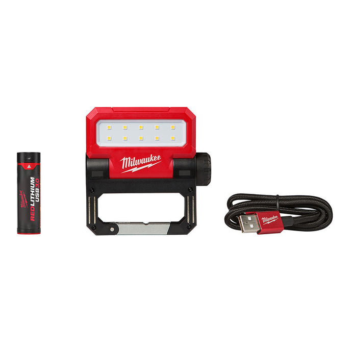 Milwaukee 2114-21 USB Rechargeable ROVER Pivoting Flood Light w/ 550 Lumens