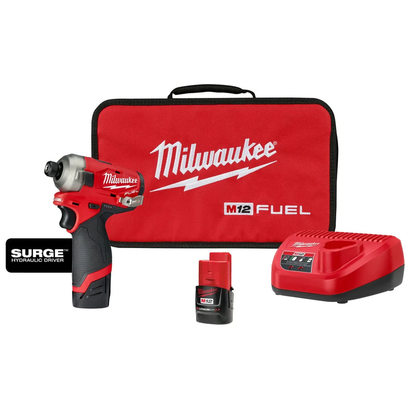 Load image into Gallery viewer, Milwaukee 2551-22 M12 Fuel Surge 1/4&quot; Hex Hydraulic Driver Kit
