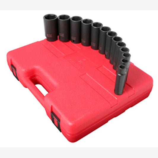 Sunex 2651 13pc 1/2" Dr. 6 Point SAE Deep Impact Set with Case