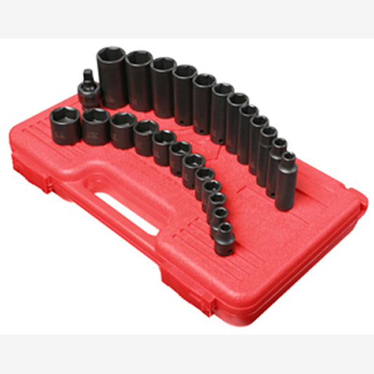Sunex 3325 25pc 3/8" Dr. Master SAE Impact Socket Set