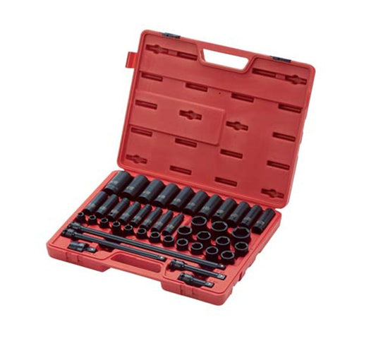 Sunex 2569 43pc 1/2? Dr. Metric Master Impact Socket Set