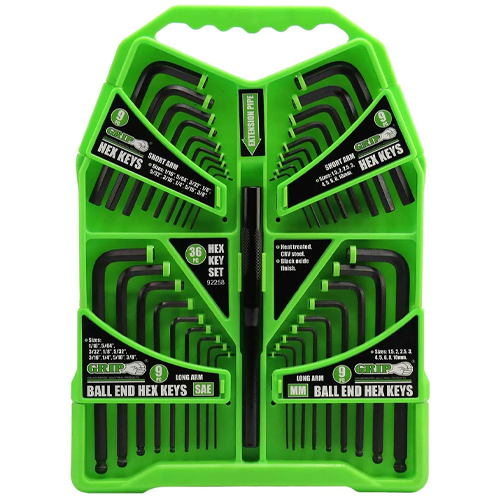 Grip 92258 36pc Hex Key Set SAE/MM