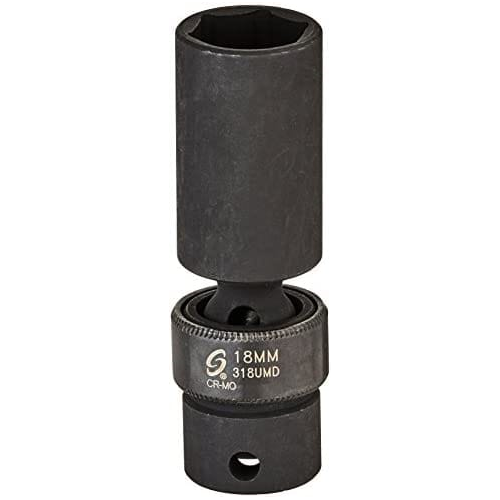 Sunex 318UMD 3/8" Drive 6 Point 18mm Deep Universal Impact Socket