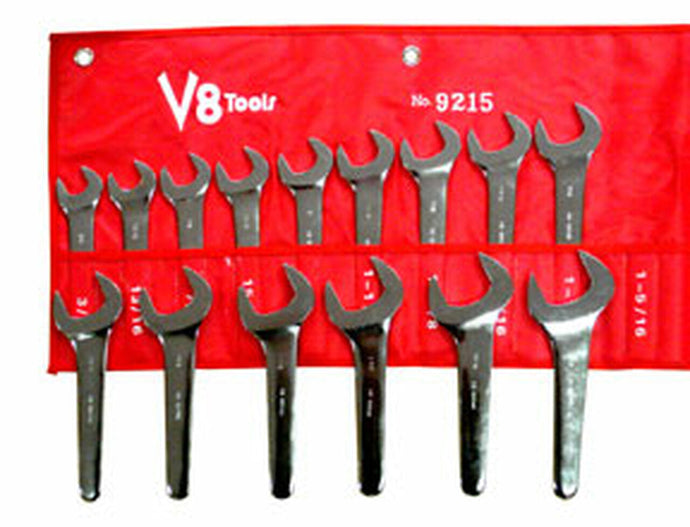 V8 Tools 9215 15pc SAE Service Wrench Set