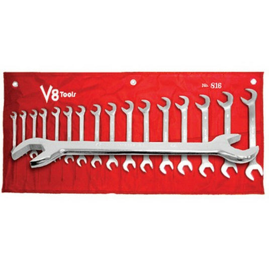 V8 Tools 816 16pc Angle Head METRIC Wrench Set