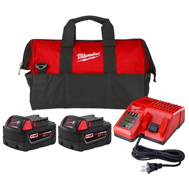 Milwaukee 48-59-1852P M18 REDLITHIUM XC5.0Ah 2-Battery Starter Kit