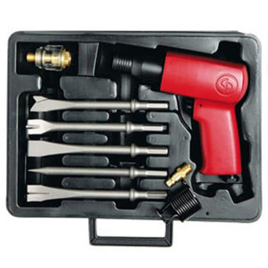 Chicago Pneumatic 7111K Air Hammer Kit with 5 Chisels Retainer and Case