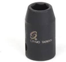 Sunex 208M 1/2" Drive 6 Point 8mm Impact Socket