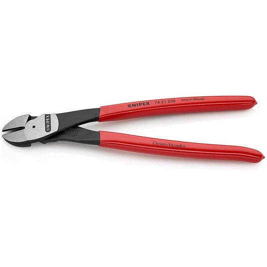 Knipex 10" High Leverage Angled Diagonal Cutting Pliers 74 21 250