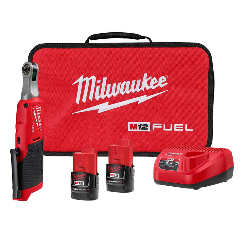 Load image into Gallery viewer, Milwaukee 2566-22 1/4&quot; High Speed Ratchet Kit w/ (2) Batteries NEW!
