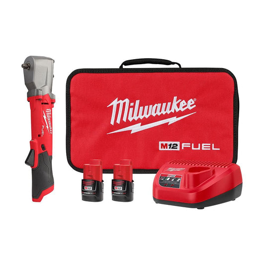 Milwaukee 2564-22 M12 Fuel 3/8" Right Angle Impact Wrench Kit w/ (2) Batteries