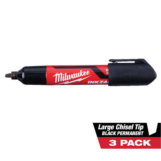 Milwaukee 48-22-3250 INKZALL Large Chisel Tip Jobsite Markers 3pk