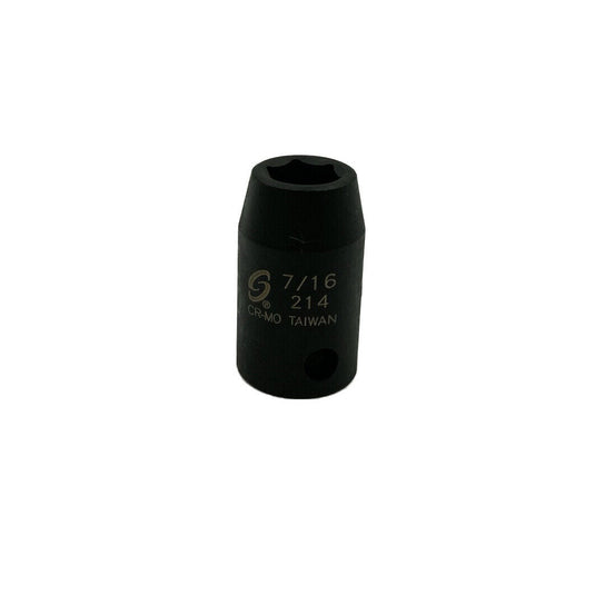 Sunex 214 1/2" Drive 6 Point 7/16" Impact Socket