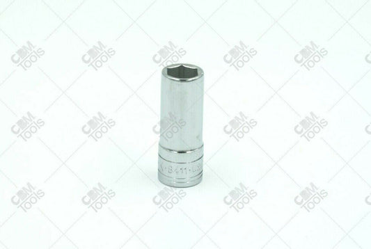 SK Hand Tools 8411 3/8" Dr. 11mm 6pt Deep Metric Chrome Socket