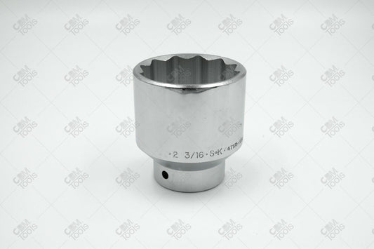 SK Hand Tools 47171 3/4" Dr. 2-3/16" 12pt Standard Fractional Chrome Socket
