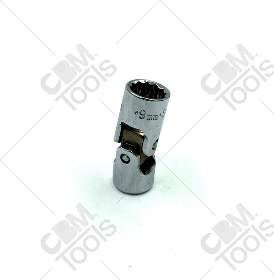 SK Hand Tools 43409 1/4"Dr 9mm 12 Point Metric Flex Chrome Socket