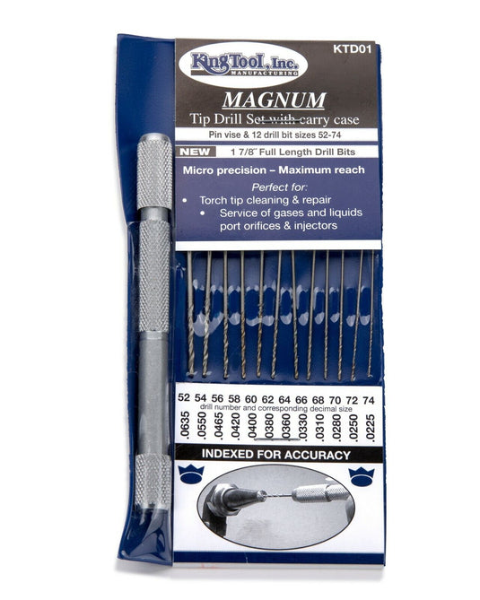 King Tool KTD01 12pc Magnum Tip Drill Set