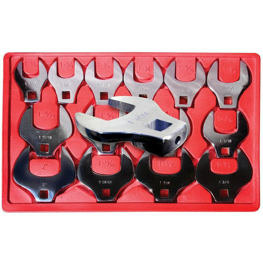 V8 Tools 7814 14pc 1/2" Dr. Jumbo SAE Crowfoot Wrench Set