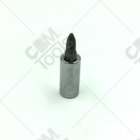 SK Hand Tools 44482 1/4" Dr #2 Phillips Screwdriver Chrome Bit Socket