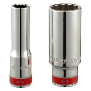 KT Pro C1440S16D 1/2" Dr. 1/2" 12pt SAE Deep Chrome Socket