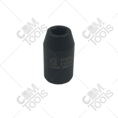Sunex 210M 1/2" Drive Standard 10mm Impact Socket