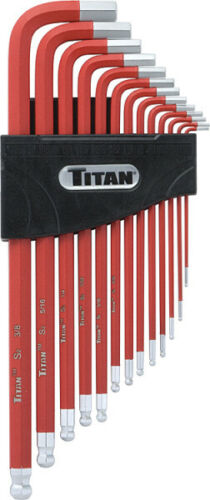 Titan 12713 13pc SAE Extra Long Ball End Hex Key Set