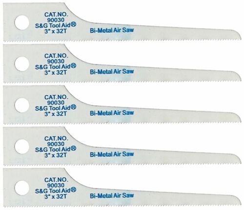 S&G Tool Aid 90030 5pc 32T Scroll Recip Saw Blades