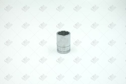 SK Hand Tools 40320 1/2" Dr. 20mm 12pt Standard Metric Chrome Socket