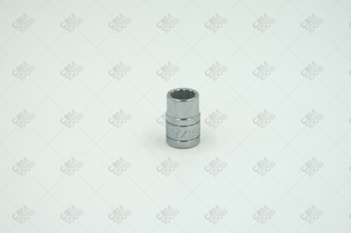 SK Hand Tools 45214 3/8" Dr. 7/16" 12pt Standard Fractional Chrome Socket