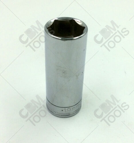 SK Hand Tools 8419 19mm 3/8" Drive 6pt Deep Chrome Socket