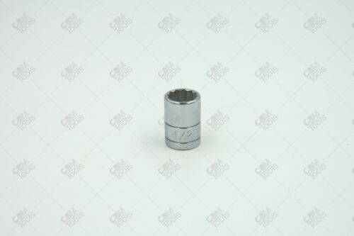 SK Hand Tools 45216 3/8" Dr. 1/2" 12pt Standard Fractional Chrome Socket