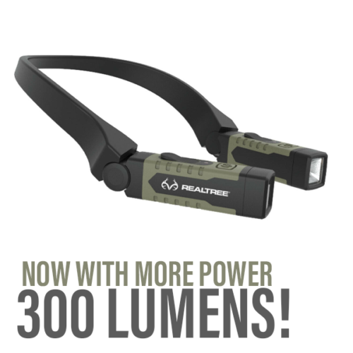 Load image into Gallery viewer, EZ Red Realtree Hunters Green Neck Light Rechargable 300 Lumens
