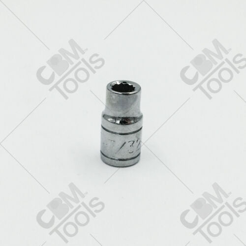 SK Hand Tools 43907 7/32" 1/4" Drive 12 Point Fractional Standard Chrome Socket