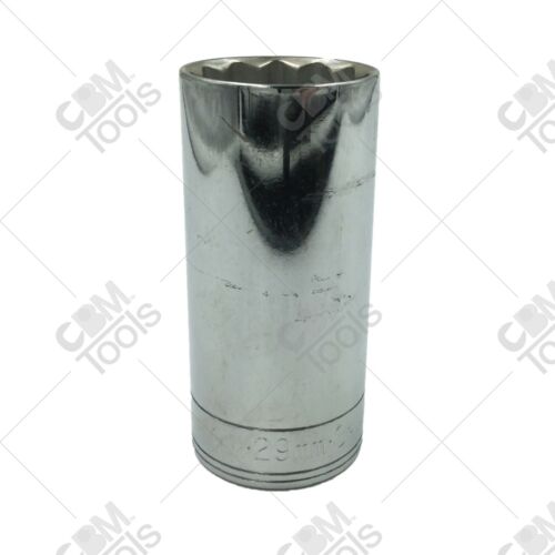 SK Hand Tools 48029 1/2" Dr. 29mm 12pt Deep Metric Chrome Socket