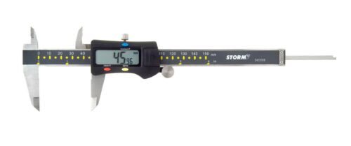 Central Tools 3C350 0-6" / 0-150mm STORM Fractional Digital Caliper w/ Case