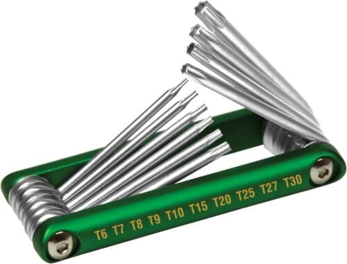 Performance Tool W9134 - 10 PC. TORX ALUMINUM FOLDING STAR KEY TAMPER PROOF SET