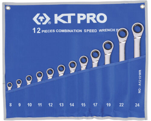 KT Pro A12101MR 12pc Metric Combination Speed Wrench Set