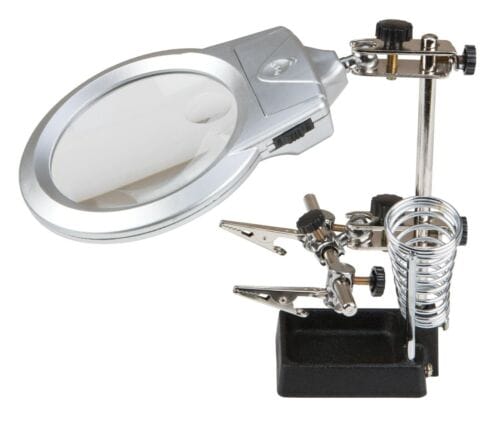 Performance Tool W2004 LED HELPING HANDS MAGNIFIER SOLDERING MAGNIFYING GLASS