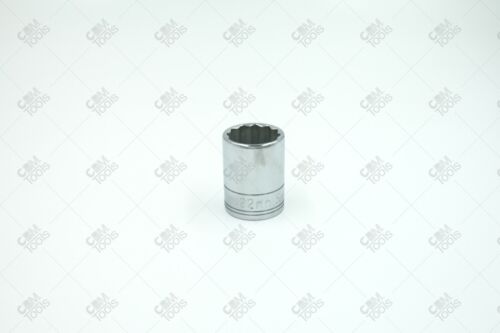 SK Hand Tools 40322 1/2" Dr. 22mm 12pt Standard Metric Chrome Socket