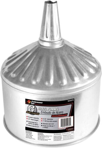 Performance Tool W54272 - 8 QUART STEEL GALVANIZED HIGH CAPACITY FUNNEL