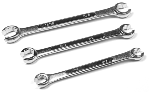 Performance Tool W350 - 3 PIECE SAE Open End FLARE NUT WRENCH SET