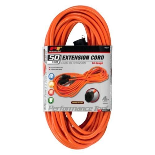 Performance Tool W2271 - 50' High Visibility Orange Extension Cord 16 AWG