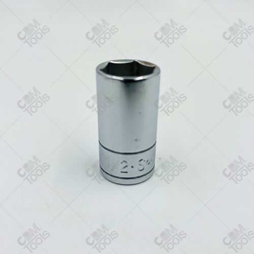 SK Hand Tools 41876 1/4" Dr. 1/2" 6pt Semi-Deep Fractional Chrome Socket