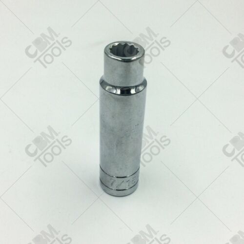 SK Hand Tools 40814 1/2" Dr. 7/16" 12pt Deep Fractional Chrome Socket