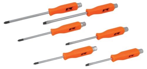 Performance Tool W1729 6 PC. STRIKE CAP SCREWDRIVER SET PHILIPS /SLOTTED HI-VIZ