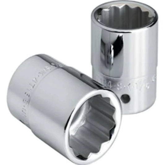 SK Hand Tools 47144 3/4" Dr. 1-3/8" 12pt Standard Fractional Chrome Socket