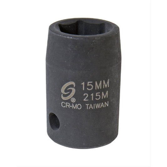 Sunex 215M 1/2" Drive Standard 15mm Impact Socket